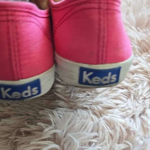 Keds Women's US 6.5 Spring Summer Coral Canvas Lace-Up Sneakers with Whitw Sole - Picture 6 of 10